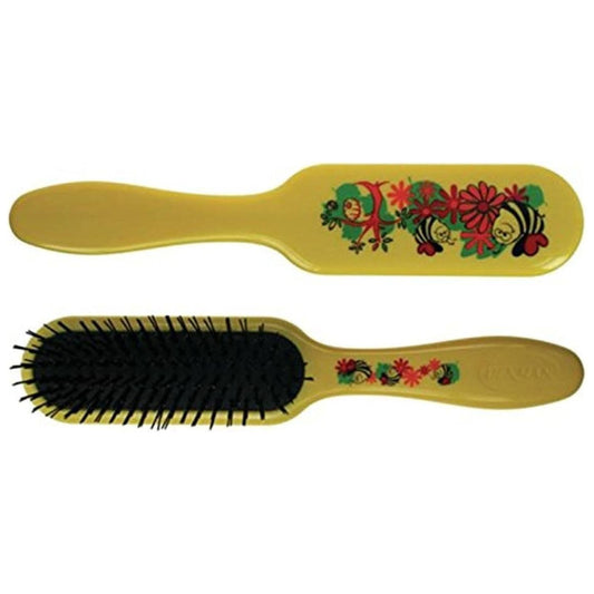 Denman D 90 Professional Bumblebee Tangle Tamer / Teezer With Super Soft Bristles For Childrens Hair d Tangling, Yellow Color