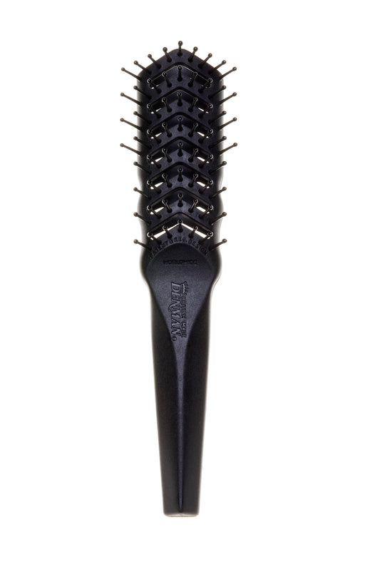 Denman D100 Flexible Vent Brush for Blow Drying - Styling Hair Brush for Wet Dry Curly Thick Straight Hair - For Women and Men Black