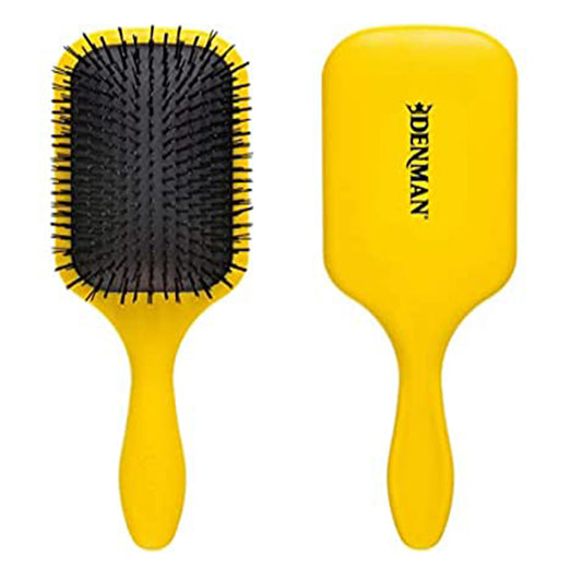 Denman - D 90L Professional Ultra Tangle Tamer/Teezer With Soft Bristles For Men n Women Hair d Tangling, Yellow Color