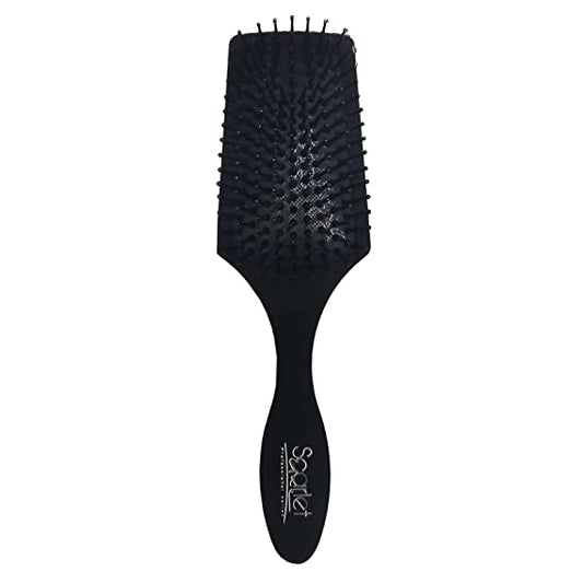SBX066 Large Paddle Hair Brush Air Cushion Paddle Brush with Ball Tip Nylon Bristles Styling n Straightening Black