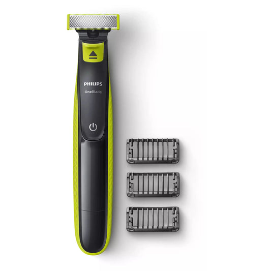 QP2525 10 Cordless OneBlade Hybrid Trimmer n Shaver with 3 Trimming Combs