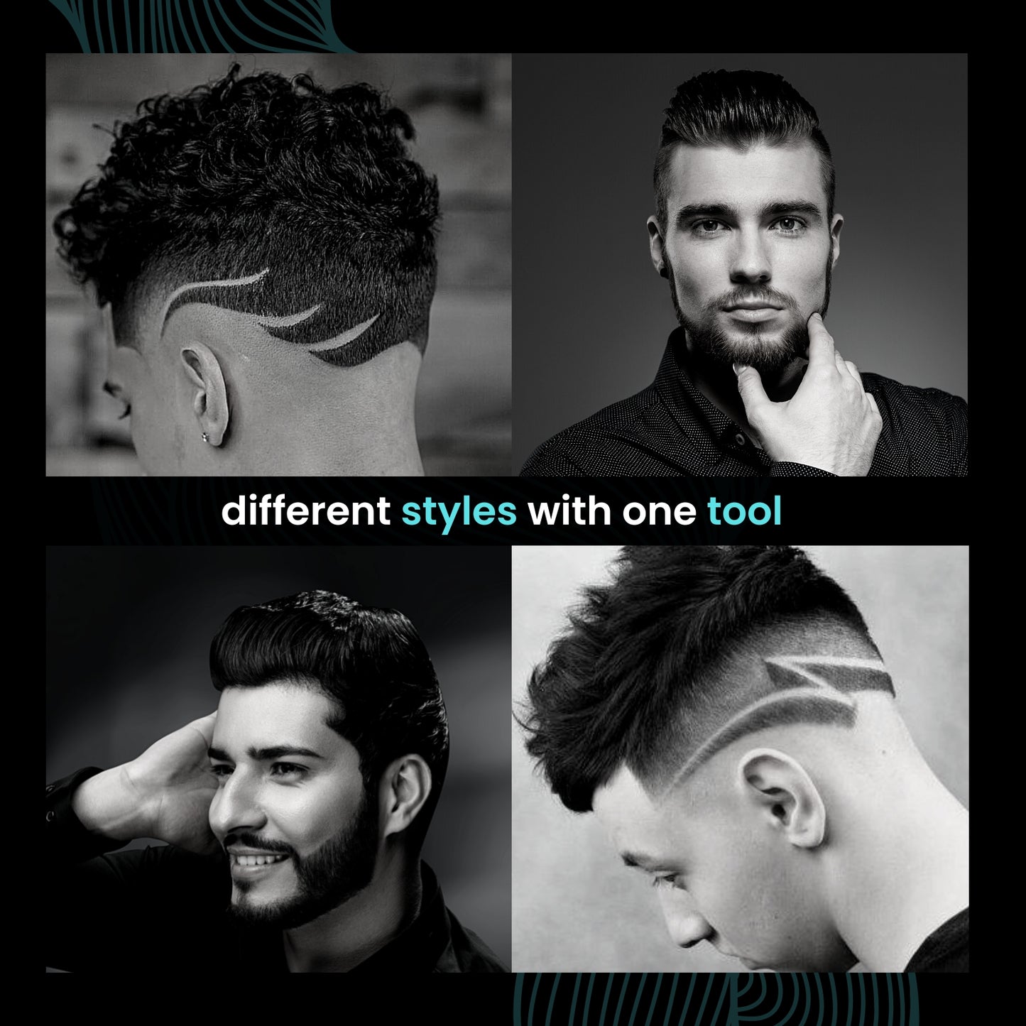 ICON Digital Hair Clipper Hair Cutting with Steel Blade, Beard n Trimmer