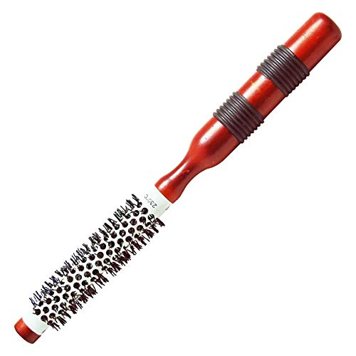 SHB002-006 Professional Extra Small Hot Curling Round Hair Brush White and Orange Color