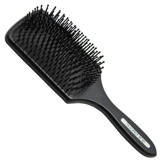 SBX012 Maple Wood Anti Static Large Paddle Hair Brush Back Side Mirror n Matte Finish Paddle Brush For Styling