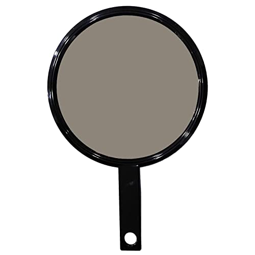 SSM041 Professional Round One Sided Large Hand Mirror Vanity Mirror for Makeup Salon Barber Hairdressing Big Mirror with Plastic Handle Makeup Mirrors Scarlet Line Koki Story