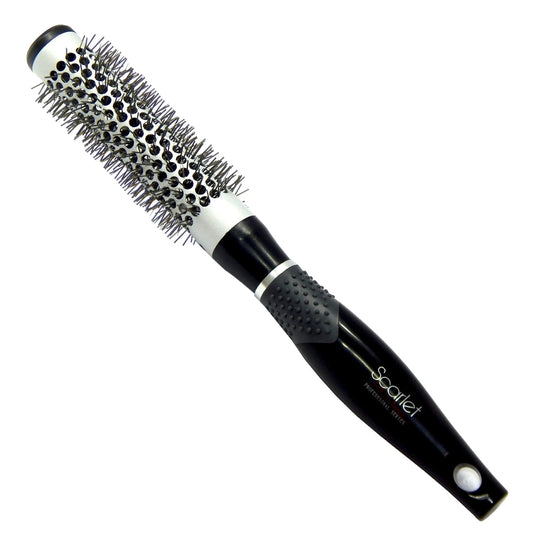 SBX022 Professional Matte Small Hot Curling Hair Brush with Ceramic Bristle and Anti Slip Rubber Grip on Handle 25 mm Hot Curling Hair Brushes Scarlet Line 28X5.5X5.5 CM Koki Story