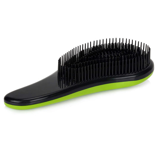 SFB023 Compact Styler Detangling Hair Brush Tangle Tamer Hair Brush Detangler Comb Brush for Thick, Thin, Curly, Straight, Wet n Dry Hair_Black n Green Tangle Tamers Scarlet Line 24X10X3.5 CM Koki Story