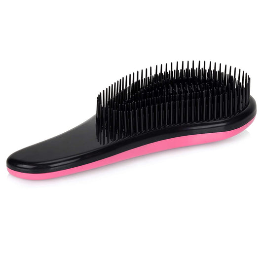SFB023 Compact Styler Detangling Hair Brush Tangle Tamer Hair Brush Detangler Comb Brush for Thick, Thin, Curly, Straight, Wet n Dry Hair_Black n Pink Tangle Tamers Scarlet Line 24X10X3.5 CM Koki Story