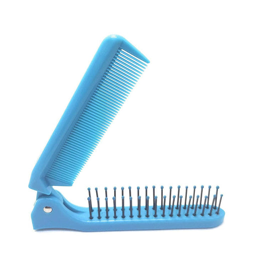 SLC009 Compact Travel Friendly Folding Pocket Comb Double Sided Portable Mini Pocket Hair Brush Foldable Pocket Kangi for Hair Styling Blue Hair Combs Scarlet Line 21.3X2.5X1.5 CM Koki Story