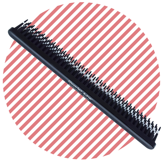 SLC053 Professional Three Row Hair Comb/Tame and Tease 3 line Hair Comb Hair Back Coming Hair Combs Scarlet Line Black Plastic Koki Story