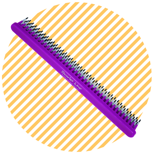 SLC053 Professional Three Row Hair Comb/Tame And Tease Hair Comb Hair Back Coming Hair Combs Scarlet Line Purple Plastic Koki Story