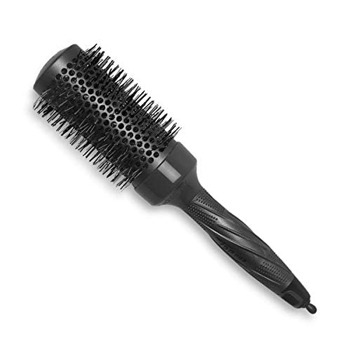 TPR043 Professional Ceramic Coated Flexible Bristles Large Hot Curling Tool Round Hair Brush With Grip Handle 43 mm Hot Curling Hair Brushes Scarlet Line Grey Koki Story