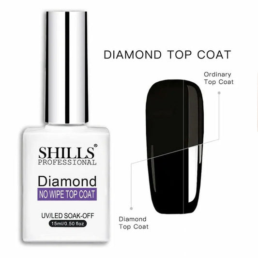 Diamond No Wipe Top Coat For UV LED Soak Off Gel Nail Polish, 15ml Top Coat SHILLS PROFESSIONAL Koki Story