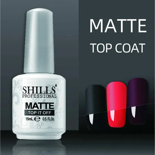 Matte Top It Off Top Coat For UV LED Soak Off Gel Nail Polish, 15ml Top Coat SHILLS PROFESSIONAL Koki Story